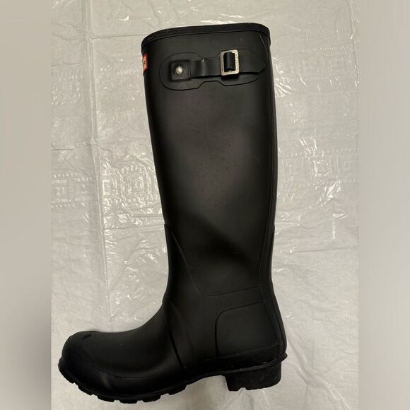 Hunter Women’s Original Tall Waterproof Solid Matte Black Size US 7 - Picture 2 of 14